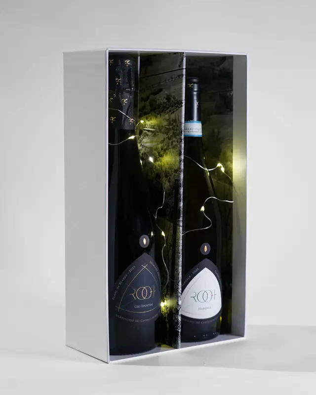 A ROOT gift box with two bottles